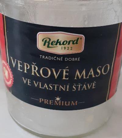 Fotografie - Vepřové maso ve vlastní šťávě Premium Rekord 1922