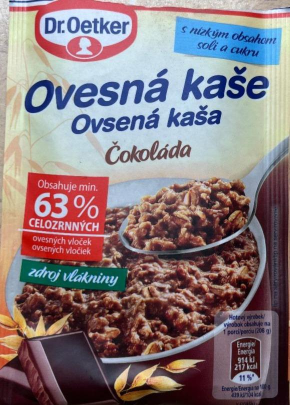 Fotografie - Ovsená kaše čokoláda Dr.Oetker