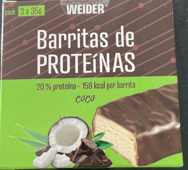 Fotografie - Proteinové tyčinky Weider Coco