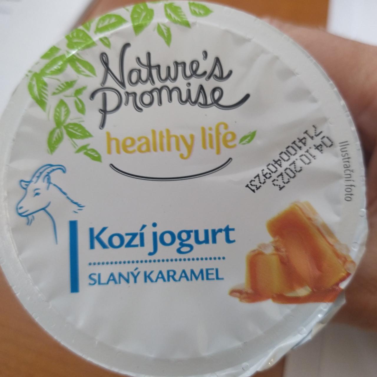 Fotografie - Kozí jogurt Slaný karamel Nature´s Promise