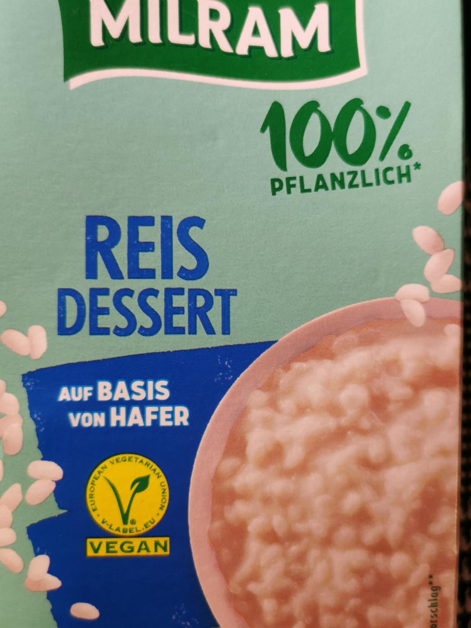 Fotografie - Reis Dessert 100% Pflanzlich Milram