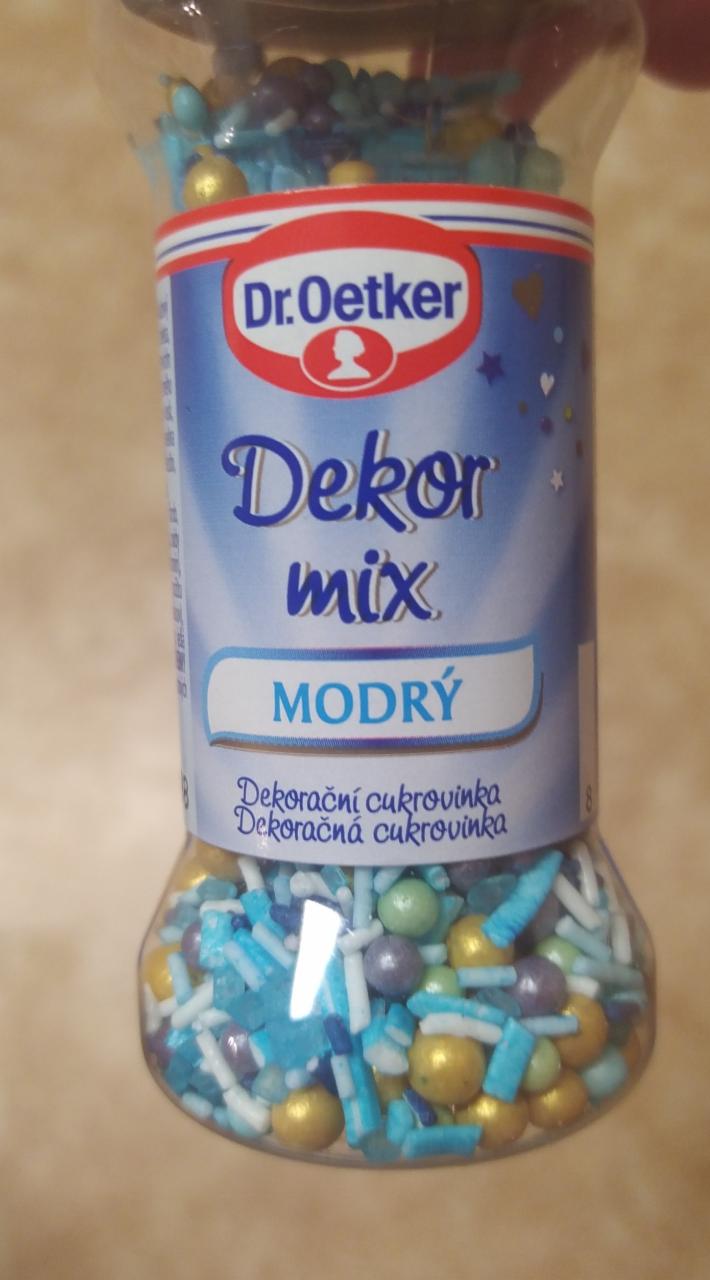 Fotografie - Dekor mix modrý Dr.Oetker