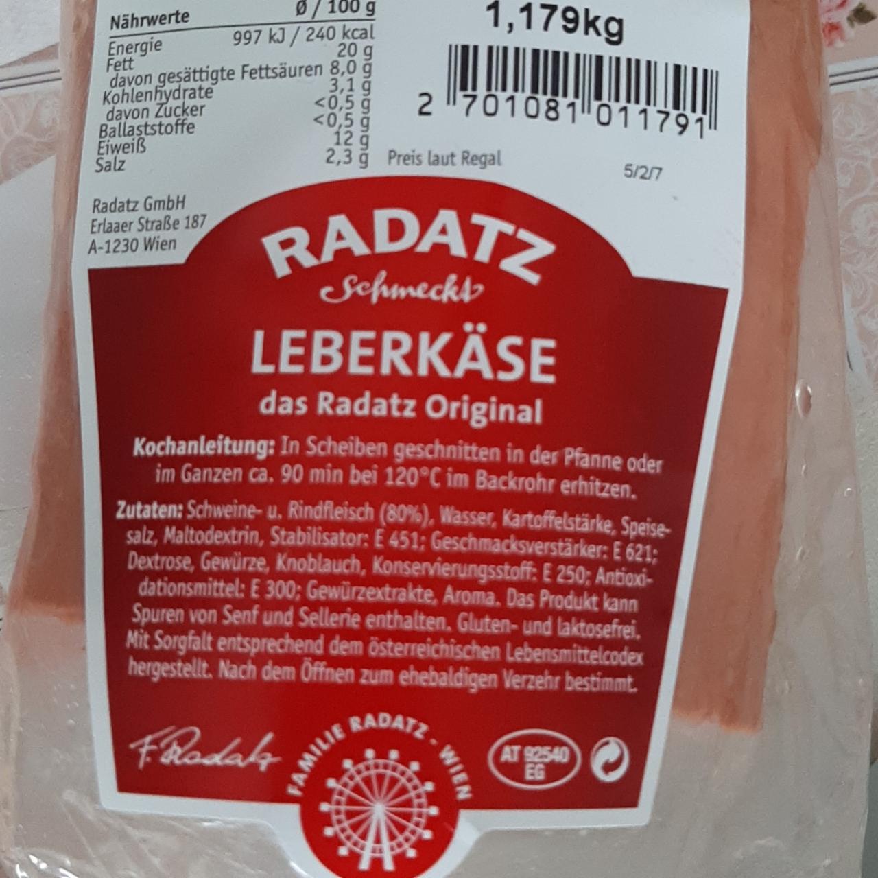 Fotografie - Backofen Leberkäse Radatz