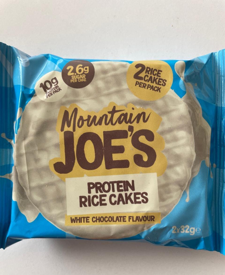 Fotografie - Protein rice cakes white chocolate flavour Mountain Joe's