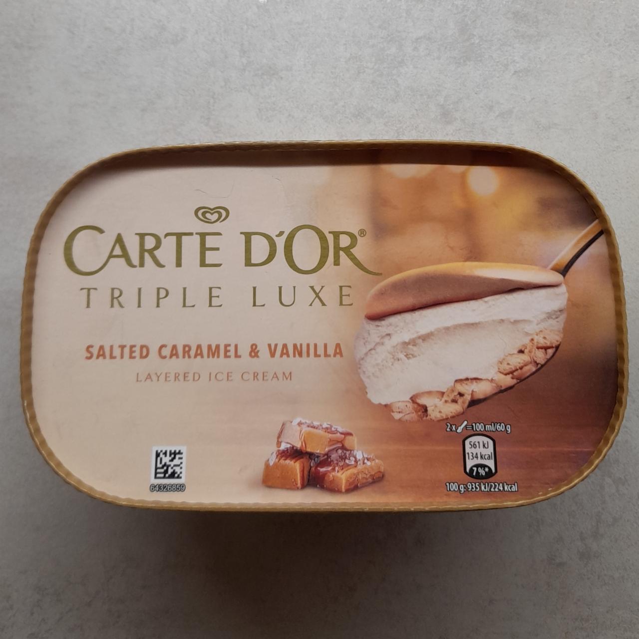 Fotografie - Triple luxe salted caramel & vanilla layered ice cream Carte d'Or