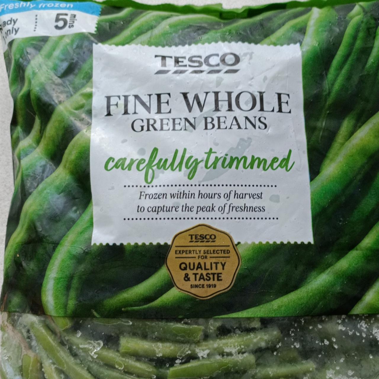 Fotografie - Fine Whole Green Beans carefully trimmed Tesco