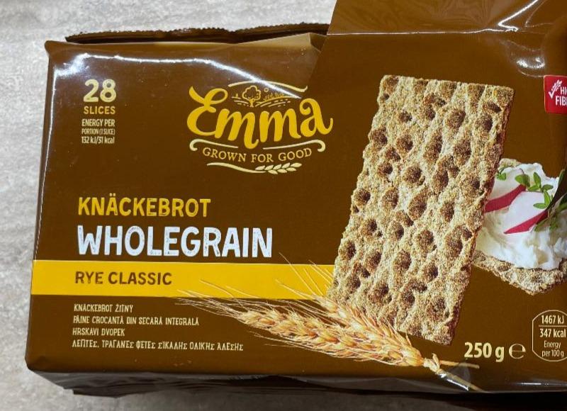 Fotografie - Knäckebrot wholegrain rye classic Emma Grown For Good