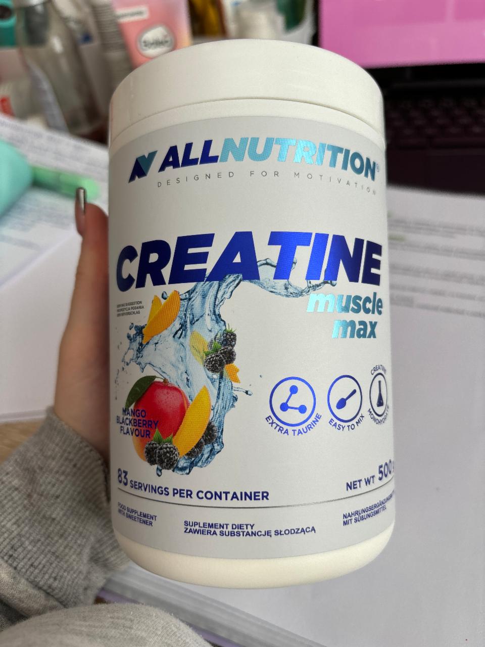 Fotografie - Creatine muscle max mango blackberry flavour Allnutrition