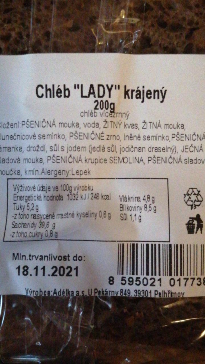 Fotografie - Chléb 'LADY' krájený Adélka