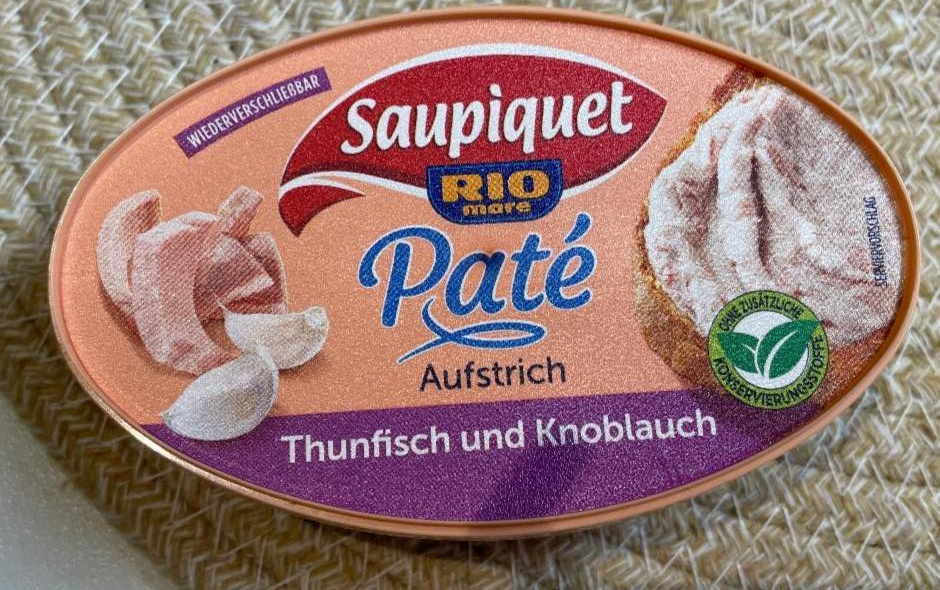 Fotografie - Saupiquet Paté Aufstrich Thunfisch und Knoblauch Rio mare