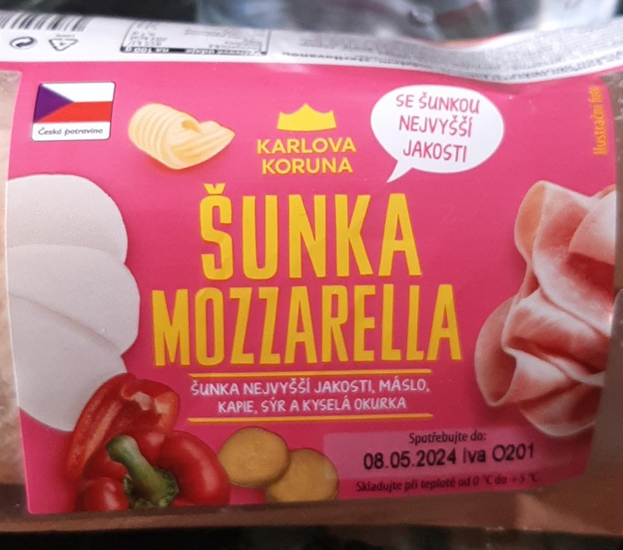 Fotografie - Obložená bageta šunka mozzarella Karlova Koruna