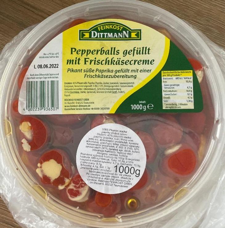 Fotografie - Pepperballs Paprika gefüllt mit Frischkäsecreme Feinkost Dittmann