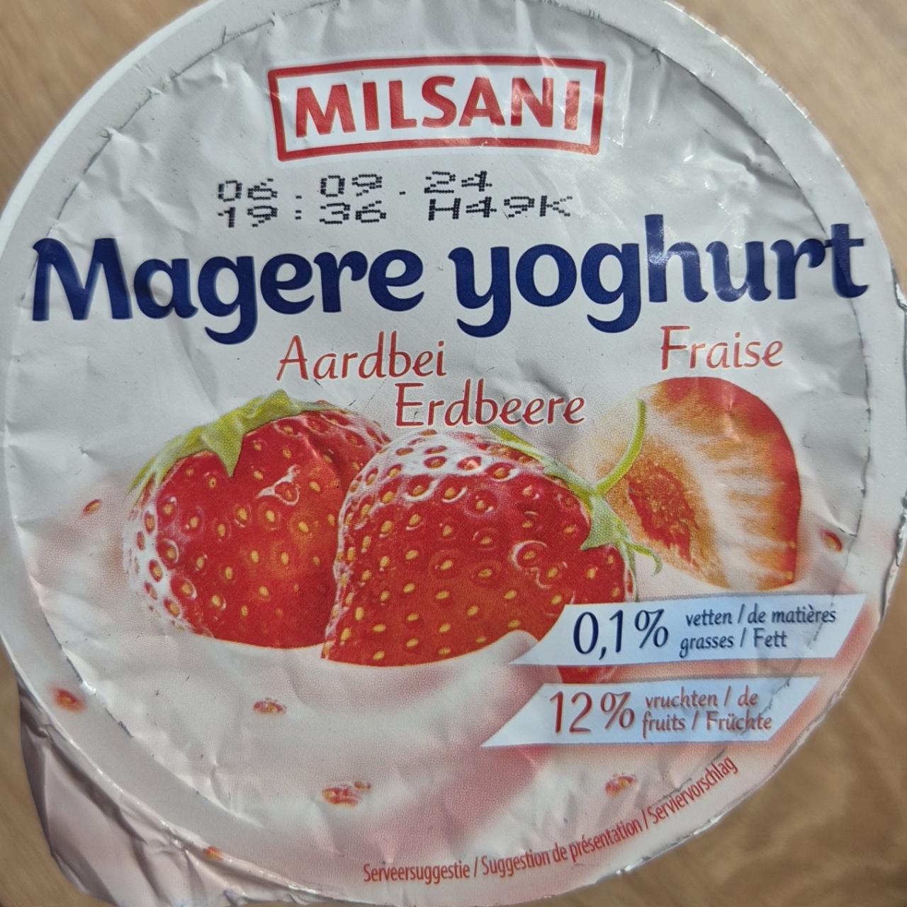 Fotografie - Magere yoghurt erdbeere Milsani