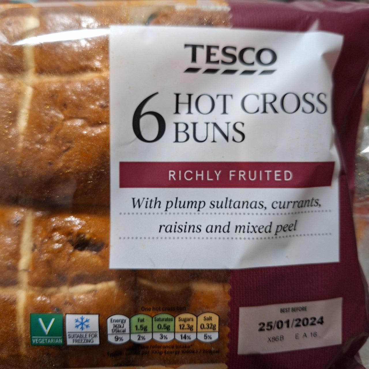 Fotografie - 6 Hot Cross Buns Tesco