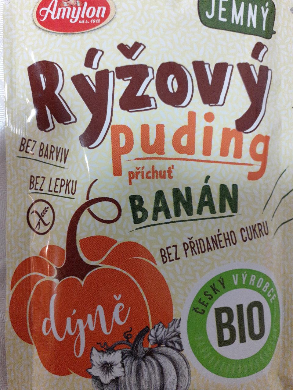 Fotografie - Bio Rýžový puding příchuť banán bez lepku Amylon