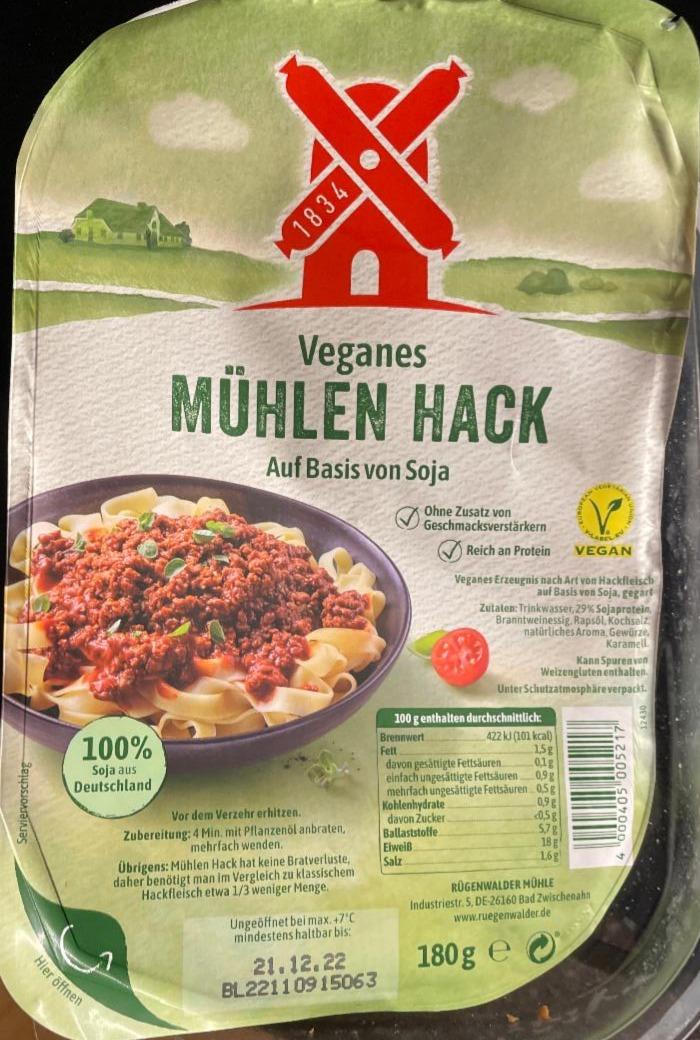 Fotografie - Veganes Mühlen Hack Auf Basis von Soja Rügenwalder Mühle