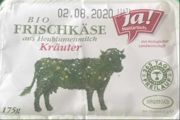 Fotografie - Bio Frischkäse aus Heublumenmilch Ja! Natürlich.