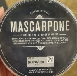 Fotografie - Mascarpone Marks & Spencer