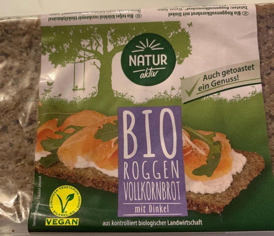 Fotografie - Bio Roggen Vollkornbrot mit Dinkel Natur aktiv