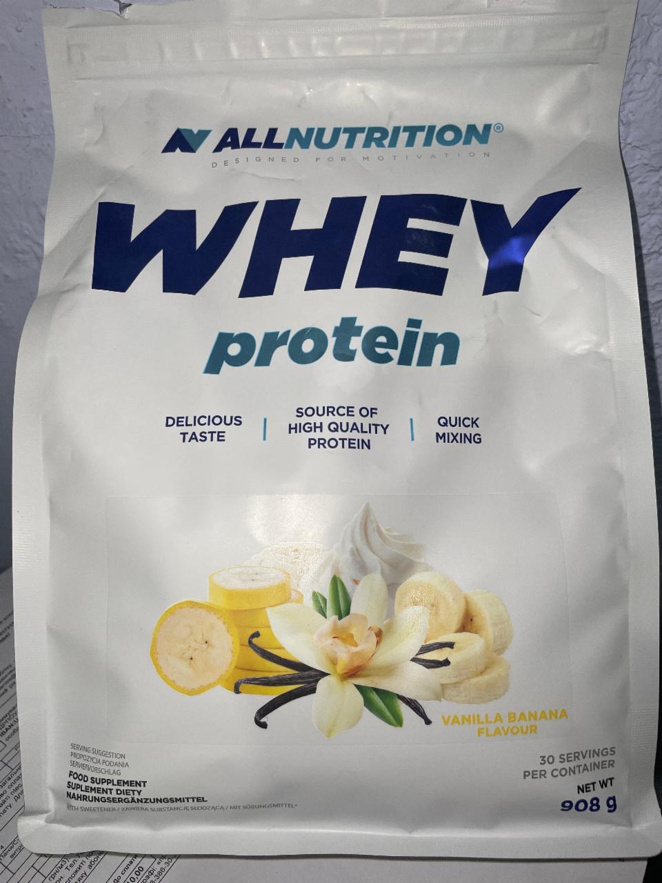 Fotografie - Whey Protein Vanila Banana Allnutrition