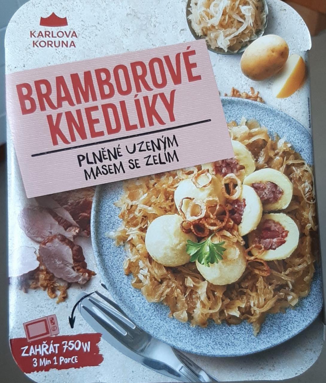 Fotografie - Bramborové knedlíky plněné uzeným masem se zelím Karlova Koruna