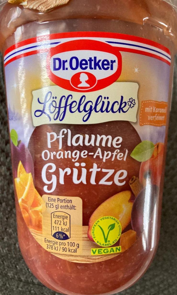 Fotografie - Pflaume Orange-Apfel Grütze Dr.Oetker