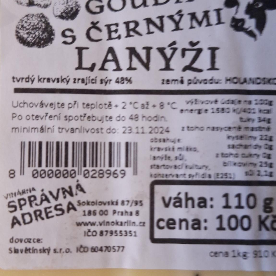 Fotografie - Gouda s černými lanýži