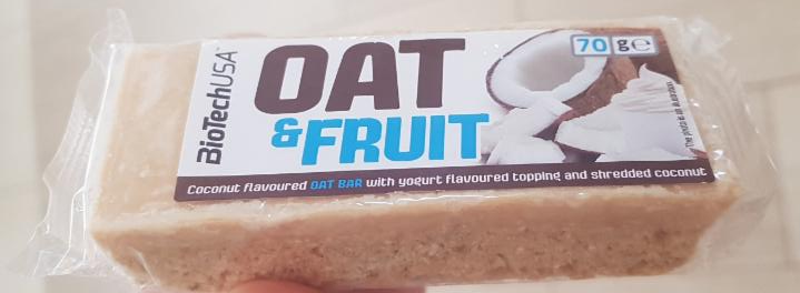 Fotografie - Oat & Fruit coconut flavour BioTech USA