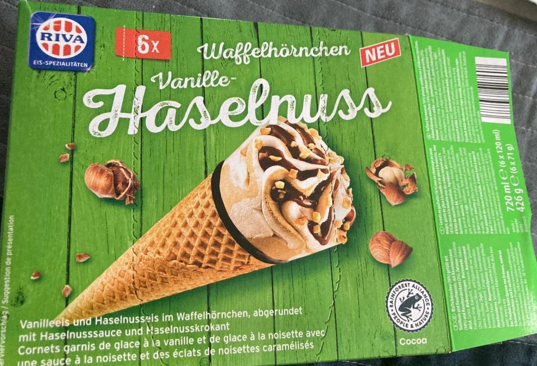 Fotografie - Vanille-Haselnuss Waffelhörnchen Riva