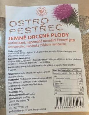 Fotografie - Ostropestřec jemné drcené plody Day Spa