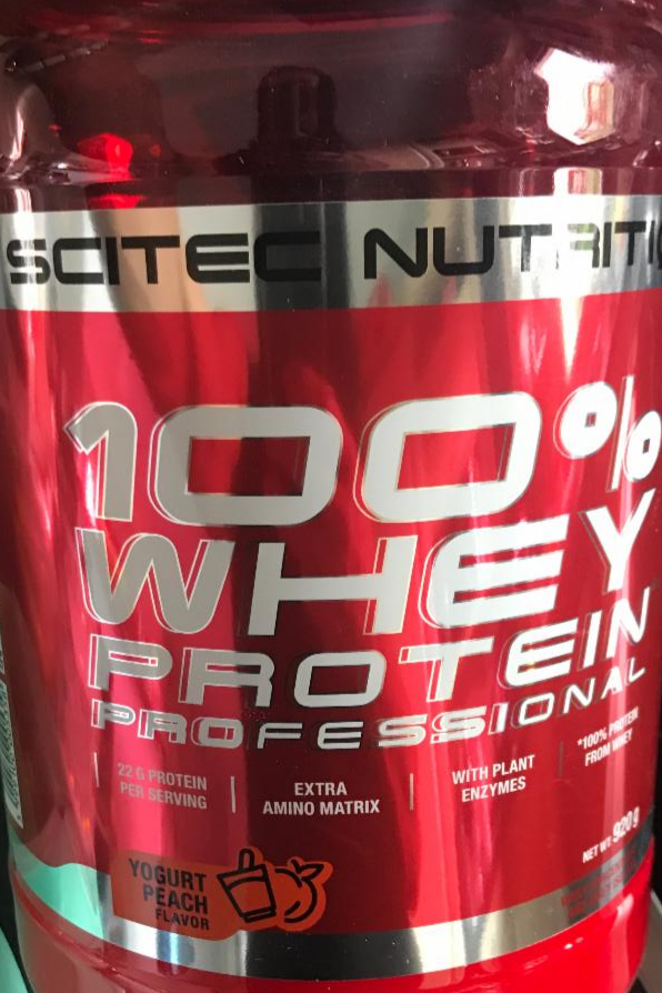 Fotografie - Scitec Nutrition 100% Whey Protein Profesional jogurt broskev