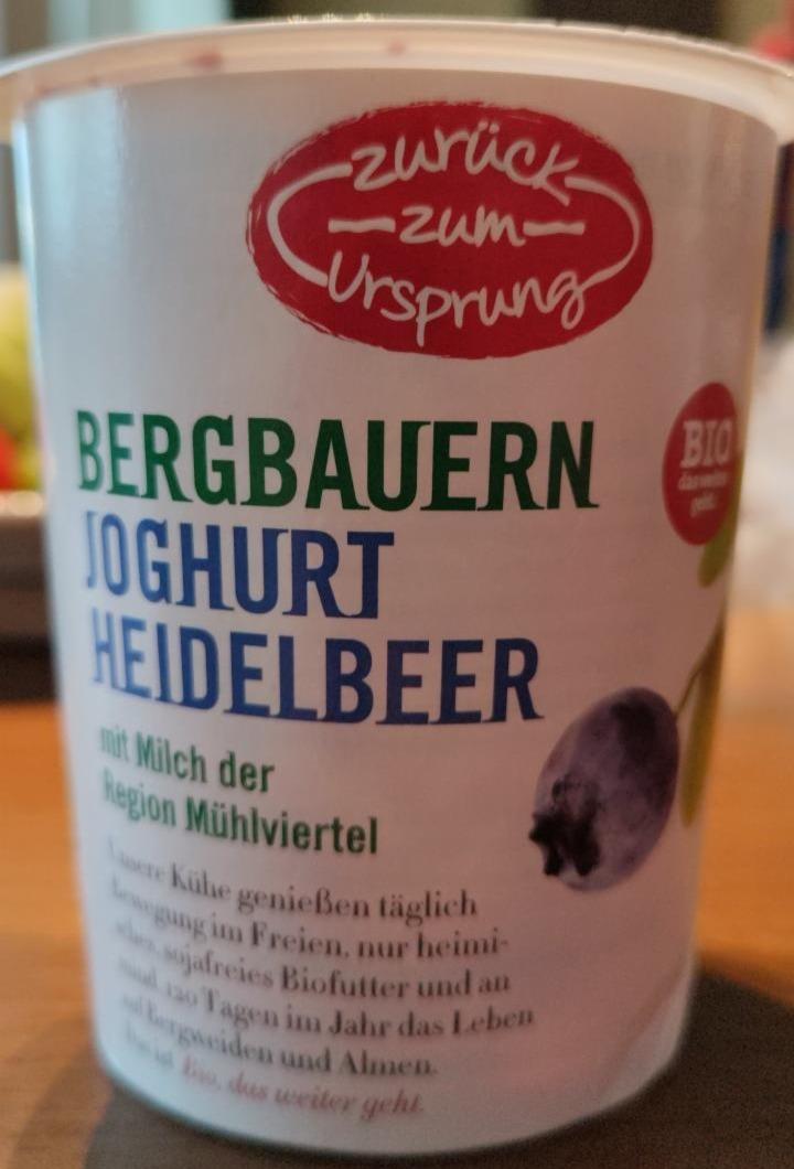 Fotografie - Bergbauern Joghurt Heidelbeer Zurück zum Ursprung