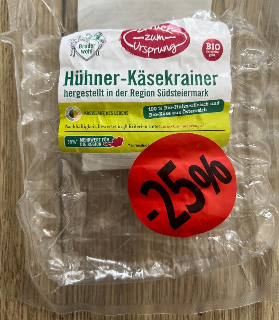 Fotografie - Bio Hühner-Käsekrainer Zurück zum Ursprung