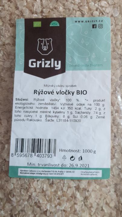 Fotografie - Rýžové vločky BIO Grizly