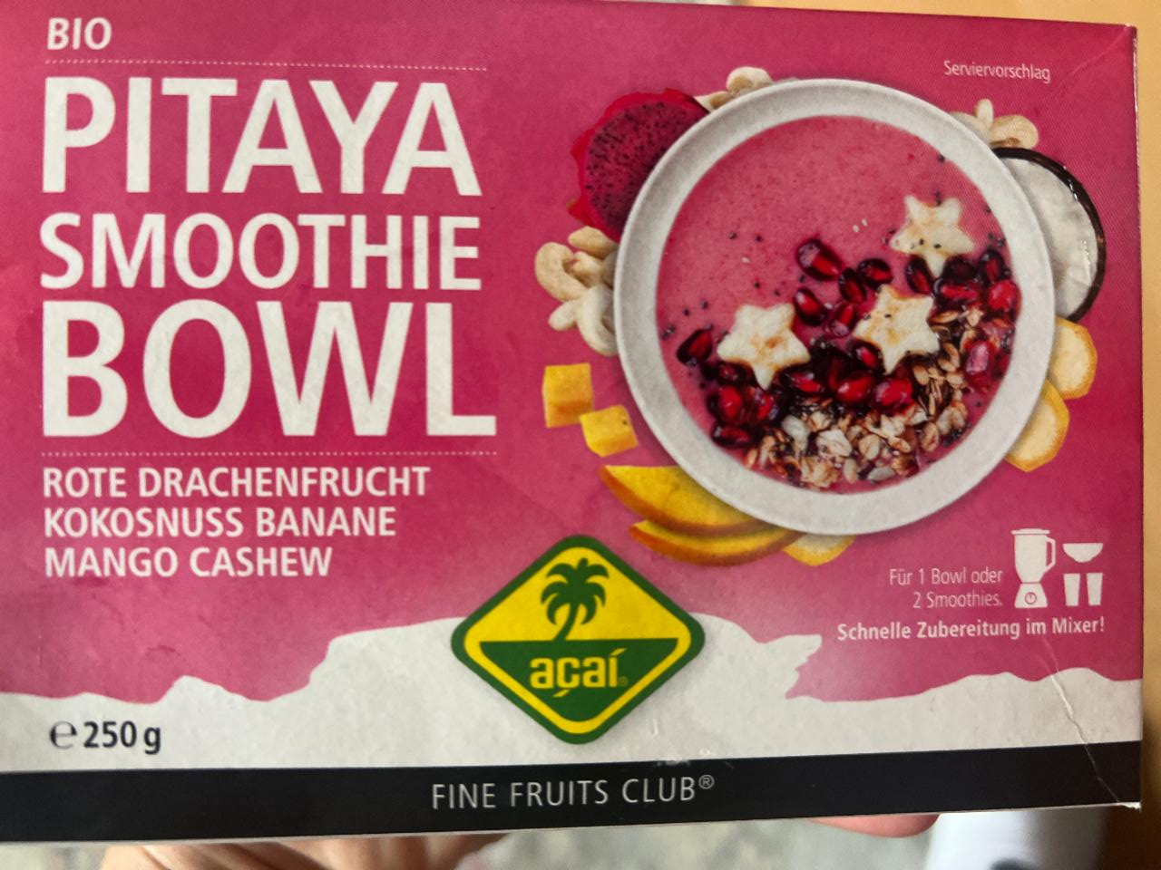 Fotografie - Pitaya Smoothie Bowl açaí Fine Fruits Club