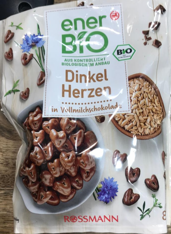 Fotografie - Dinkel Herzen in Vollmilchschokolade EnerBio