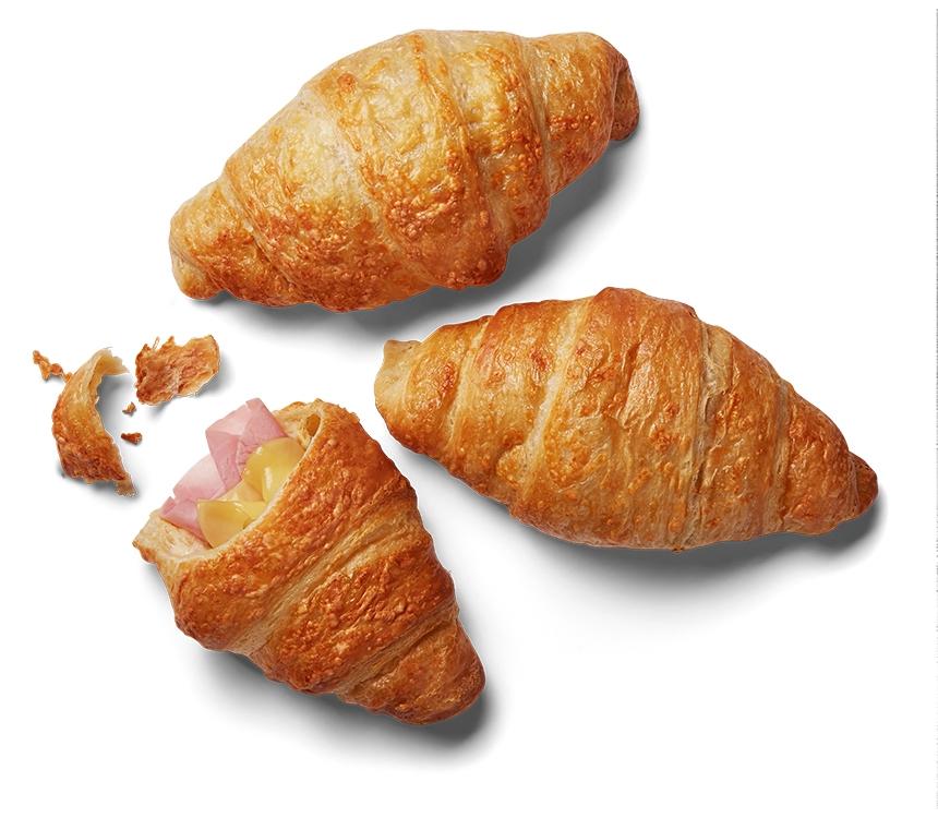 Fotografie - croissant se šunkou a sýrem Billa