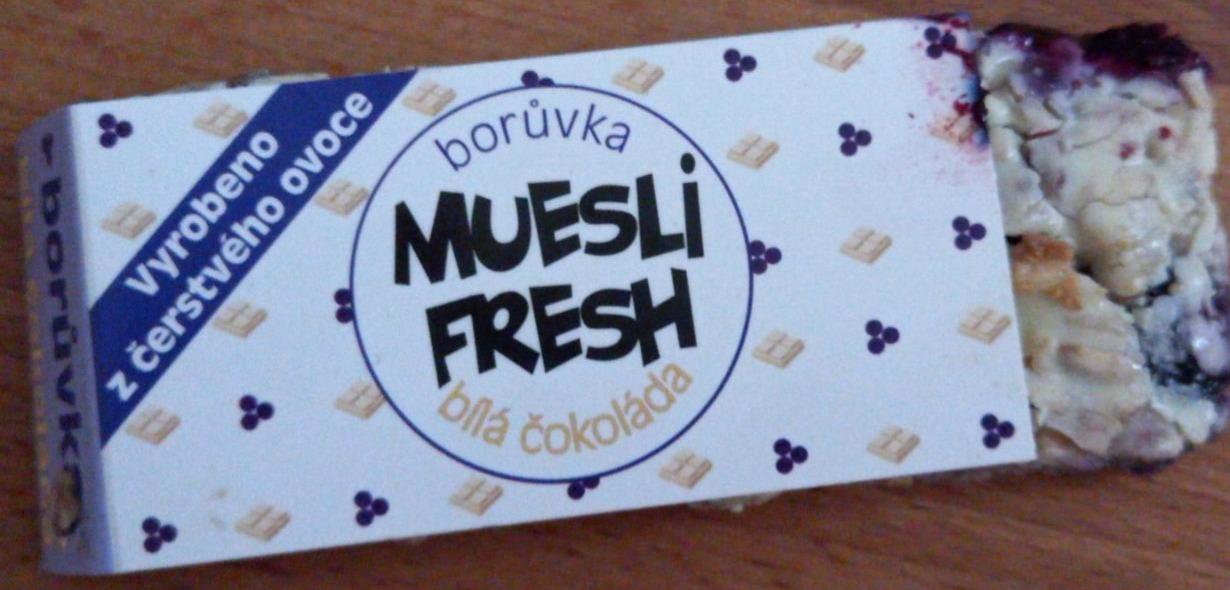 Fotografie - borůvka a bílá čokoláda Muesli Fresh