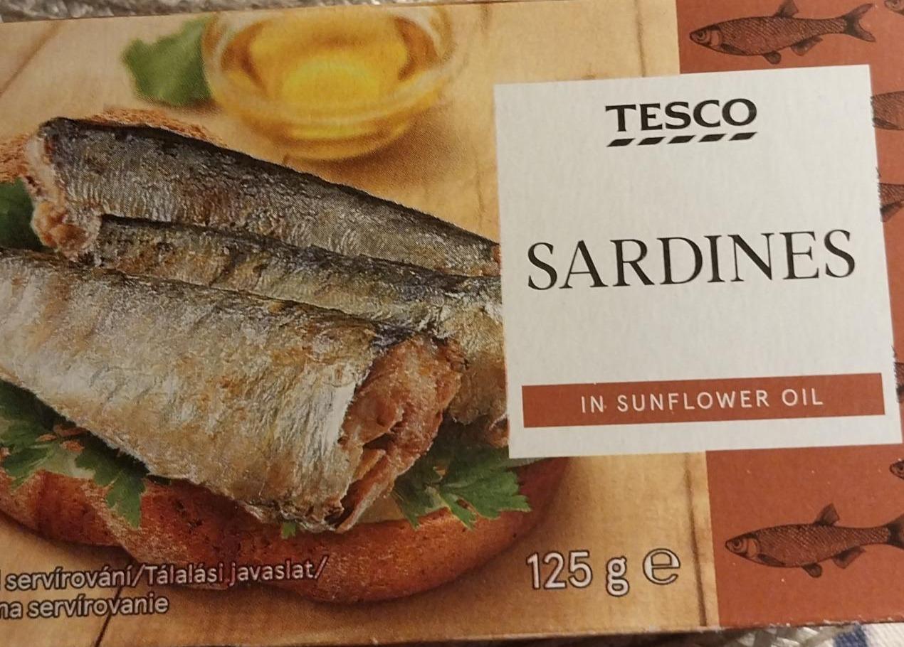 Fotografie - Sardines in sunflower oil Tesco