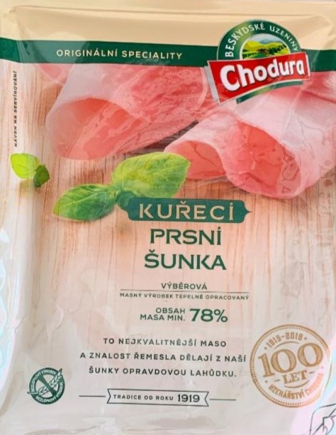 Fotografie - kuřecí prsní šunka výběrová 78% Chodura