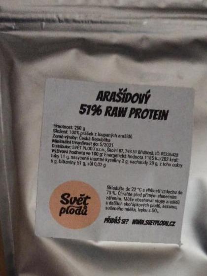 Fotografie - Arašídový 51% raw protein Svět plodů