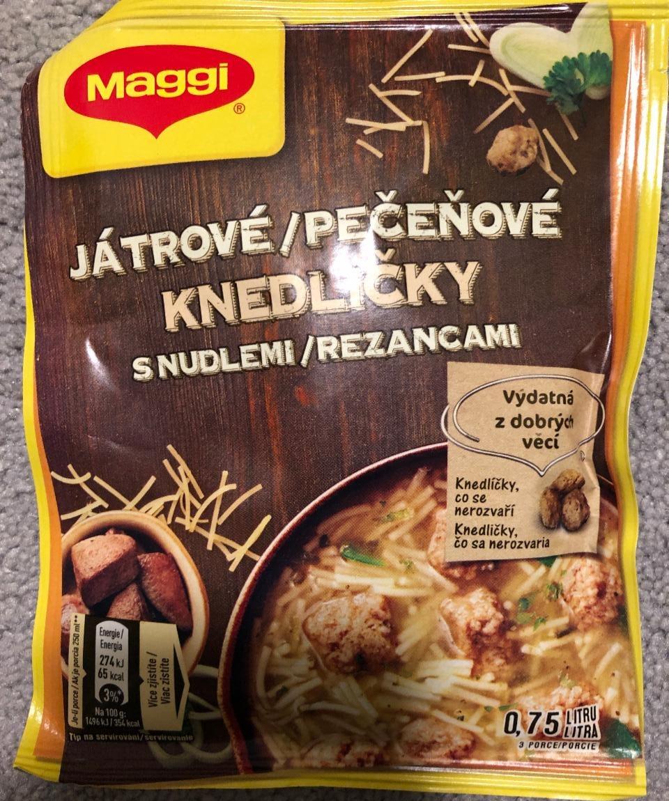 Fotografie - Polévka Knedlíčky játrové a nudle Maggi