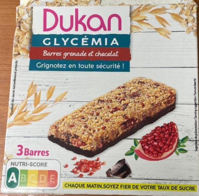 Fotografie - Glycémia Barres grenade et chocolat Dukan