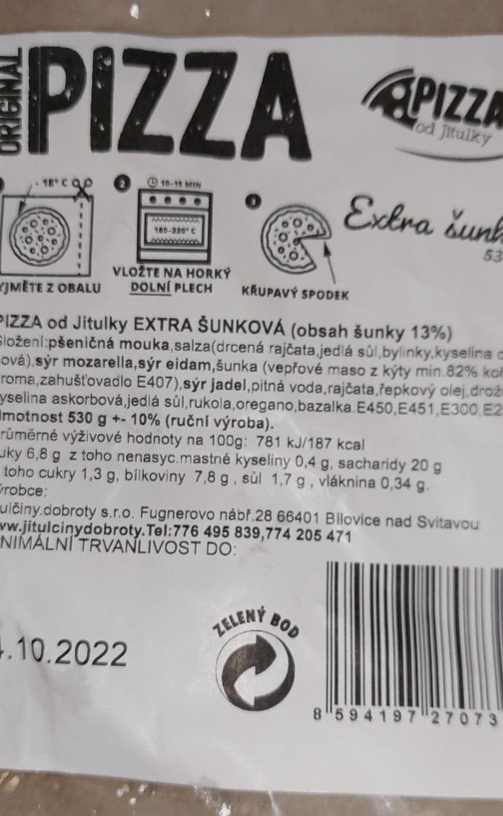 Fotografie - Extra šunková PIZZA od Jitulky