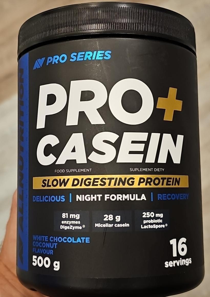 Fotografie - PRO+ CASEIN White Chocolate Coconut Flavour Allnutrition