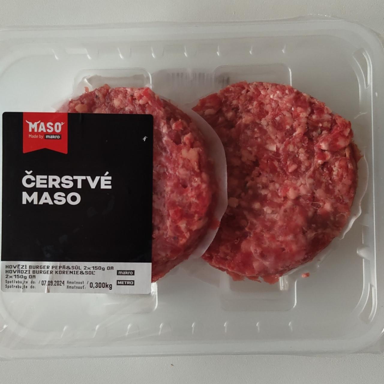 Fotografie - Čerstvé maso hovězí burger pepř & sůl Makro