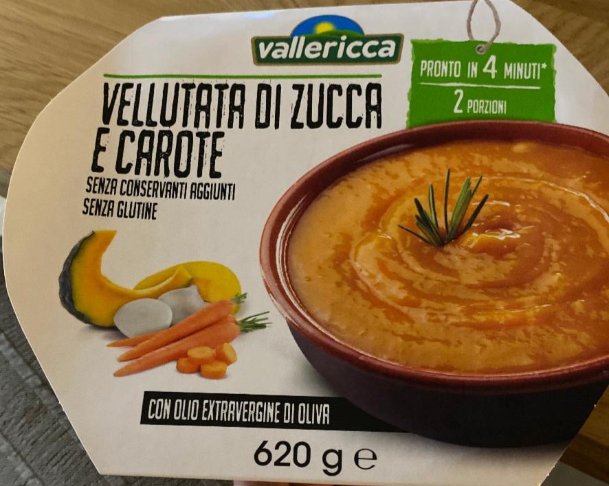 Fotografie - Vellutata di zucca e carote Vallericca