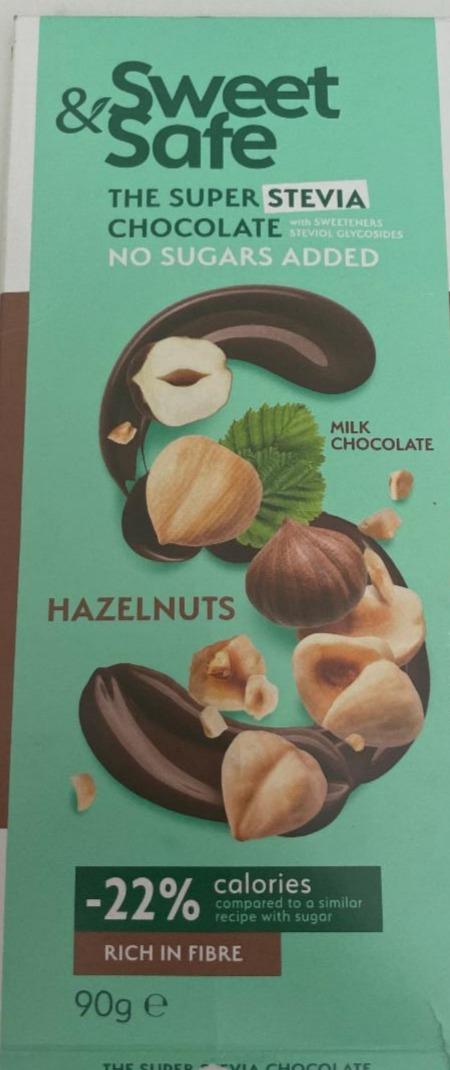 Fotografie - The super stevia milk chocolate hazelnuts Sweet & Safe