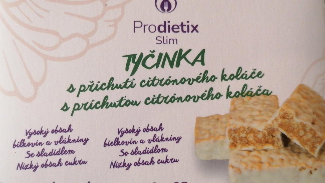 Fotografie - Tyčinka s příchutí citronového koláče Prodietix Slim