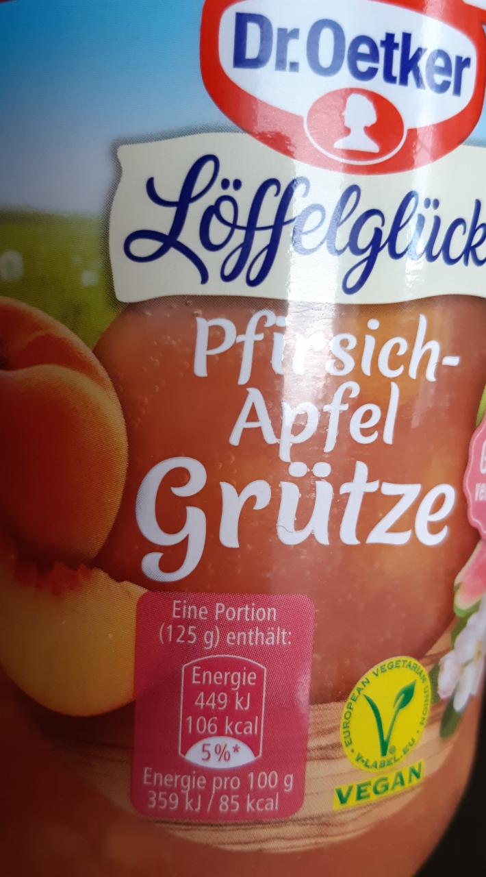 Fotografie - pfirsich-apfel grutze Dr.Oetker